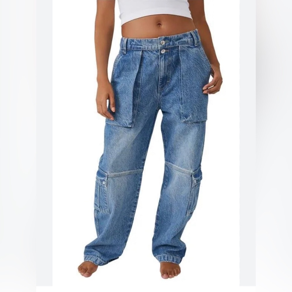 We the free MARX SLOUCHY CARGO JEANS, Sz 28